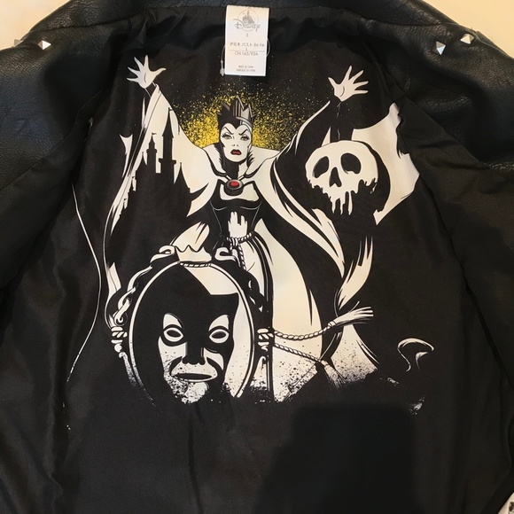 NEW Disney Villains Leather Motorcycle Jacket - Picture 2 of 6